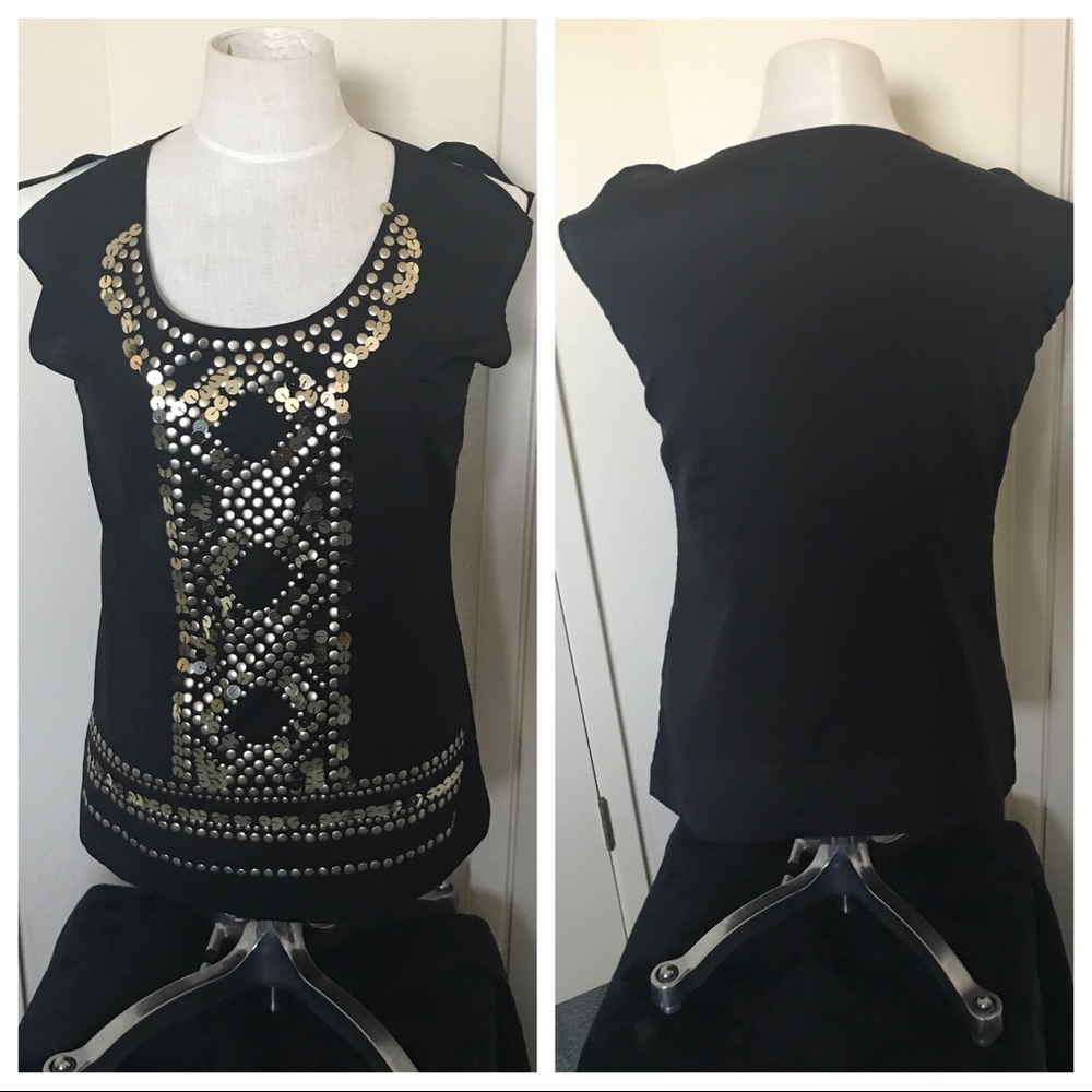 NY & Co Egyptian like blouse split shoulders XS